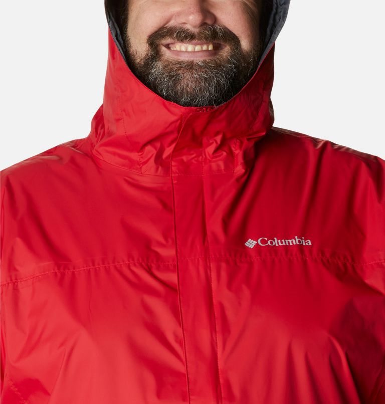 Men's Columbia Watertight II Rain Jackets Red | Plus Size CA-O3406